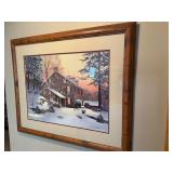J Wayne Byström Stone House in Snow - Limited Edition Print 139/2400