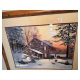J Wayne Byström Stone House in Snow - Limited Edition Print 139/2400