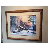 J Wayne Byström Stone House in Snow - Limited Edition Print 139/2400
