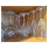 Crystal Twisted Stem Wine Glasses - Clear Faceted Bowls, Elegant Stemware