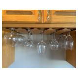 Wine Glasses - Clear Stemware Set (Under-Cabinet Storage)