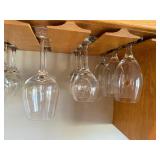 Wine Glasses - Clear Stemware Set (Under-Cabinet Storage)