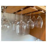 Wine Glasses - Clear Stemware Set (Under-Cabinet Storage)
