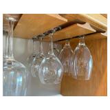 Wine Glasses - Clear Stemware Set (Under-Cabinet Storage)