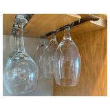 Wine Glasses - Clear Stemware Set (Under-Cabinet Storage)