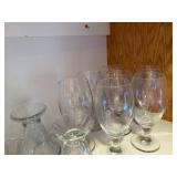Clear Glass Stemware - Wine Glasses & Goblets, Assorted