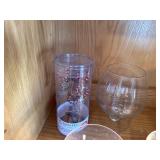 Crystal Cut Glassware Set - 3 Tumblers, 1 Coupe Glass, 1 Brandy Snifter