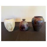 Nature-Inspired Ceramic Vase Set - 3-Piece Collection