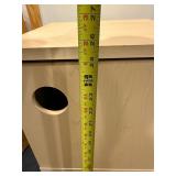 Wooden Cabinet with Circular Front Hole on Metal Legs - Light Finish