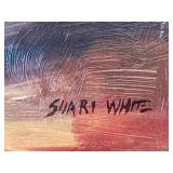 Shari White Floral Still Life - Oil Painting, 20.5 x 18 in, Ornate Gold Frame