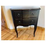Woodbridge Furniture Hall Console Table - Black Crackle Finish, 6 Drawers, 32x32x16