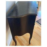 Woodbridge Furniture Hall Console Table - Black Crackle Finish, 6 Drawers, 32x32x16