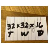 Woodbridge Furniture Hall Console Table - Black Crackle Finish, 6 Drawers, 32x32x16