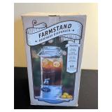 Farmstand Beverage Dispenser 2.5 Gallon With Stainless Steel Spigot & Galvanized Stand