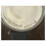 Clear Glass Bowls Set with Leaf-Pattern Plate & Large Ribbed Mixing Bowl