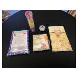 Vinyl Tablecloths Lot: Kemp & Beatley Napa 70in Round; Garden Diary 70in Round; Huntington Star Pattern 60x84in Oblong