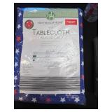 Vinyl Tablecloths Lot: Kemp & Beatley Napa 70in Round; Garden Diary 70in Round; Huntington Star Pattern 60x84in Oblong