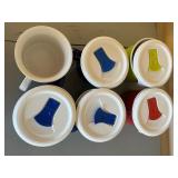 CorningWare Colors 20 oz Stoneware Mugs with Lids - Assorted Colors