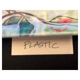 Oval Divided Glass Serving Dish - Speckled Lidded Jar - Painted Tray - Glass Covered Dish