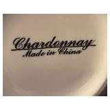 Chardonnay Ceramic Pitcher Made in China with Grapevine Motif & 2 Glass Pitchers (Lot of 3)