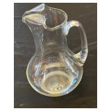 Chardonnay Ceramic Pitcher Made in China with Grapevine Motif & 2 Glass Pitchers (Lot of 3)