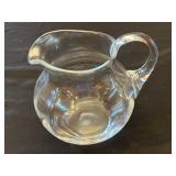 Chardonnay Ceramic Pitcher Made in China with Grapevine Motif & 2 Glass Pitchers (Lot of 3)