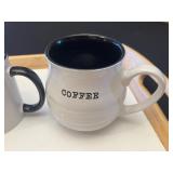 Bamboo Serving Trays with 4 Coffee Mugs Inc The Bamboo Guys