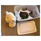 White Teddy Bear Plush and Colorful K