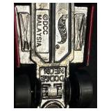 Two Kubota L5030 Toy Tractors with Disney Plush Toys & Wooden Blocks in Sterilite Tote