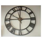 Howard Miller Large Metal Skeleton Clock - Roman Numerals, Open Frame