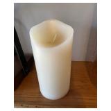 Pair of Hurricane Candle Holders - Glass Cylinders on Black Iron Stands