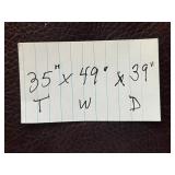 Brown Leather Armchair - 35 in H x 49 in W x 39 in D