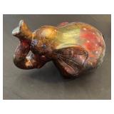 Marshalls HomeGoods 3-Piece Decor Lot: Framed Hotel de Beaune Print & Ceramic Vase & Elephant Figurine