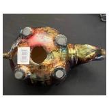 Marshalls HomeGoods 3-Piece Decor Lot: Framed Hotel de Beaune Print & Ceramic Vase & Elephant Figurine