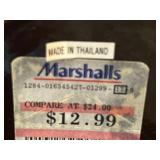 Marshalls HomeGoods 3-Piece Decor Lot: Framed Hotel de Beaune Print & Ceramic Vase & Elephant Figurine