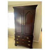 Kincaid Heritage Armoire Wardrobe with Brass Hardware & TV Compartment - contents NOT inc