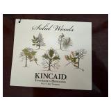 Kincaid Heritage Cherry Wood Nightstand with Brass Hardware & Crystal Lamp - 4-Drawer Bedroom Furniture