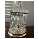 Kincaid Heritage Cherry Wood Nightstand with Brass Hardware & Crystal Lamp - 4-Drawer Bedroom Furniture