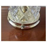 Kincaid Heritage Cherry Wood Nightstand with Brass Hardware & Crystal Lamp - 4-Drawer Bedroom Furniture