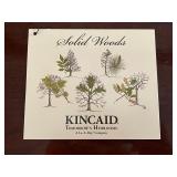 Kincaid Heritage Cherry Wood Nightstand with Brass Hardware & Crystal Lamp - 4-Drawer Bedroom Furniture