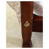 Kincaid Heritage King Four-Poster Bed - Dark Mahogany, Twisted Posts, Carved Details - Inc Kim Seibert Bed Coverings - Does NOT Inc Mattress