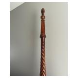 Kincaid Heritage King Four-Poster Bed - Dark Mahogany, Twisted Posts, Carved Details - Inc Kim Seibert Bed Coverings - Does NOT Inc Mattress