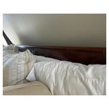 Kincaid Heritage King Four-Poster Bed - Dark Mahogany, Twisted Posts, Carved Details - Inc Kim Seibert Bed Coverings - Does NOT Inc Mattress