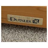 Dutailier Glider Chair with Ottoman - Floral Beige Upholstery