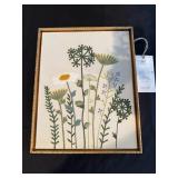 BP Home Framed Floral Embroidery Artwork & Beaded Crystal Candle Holder