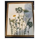 BP Home Framed Floral Embroidery Artwork & Beaded Crystal Candle Holder