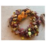 Autumn Wreaths - Sunflower Harvest, Fall Leaves, Welcome Home Sign
