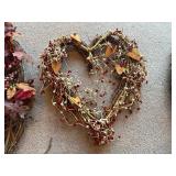 Autumn Wreaths - Sunflower Harvest, Fall Leaves, Welcome Home Sign