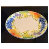 Ceramic Fruit Bowls - Set of 3, Grape & Citrus Motif - 1 Bizzirri Made in Italy