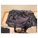 Black Travel Luggage Set - 2 Rolling Suitcases, Garment Bag, Carry-On